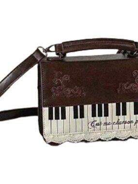 Y2K Vintage Grunge Piano Purse Women Emo Gothic Handbags Shoulder Funky 2000s Al